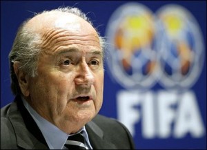 Presedintele FIFA, Sepp Blatter