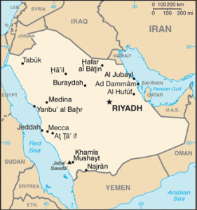 Arabia Saudita-map