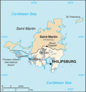 Insula Sint Maarten-map
