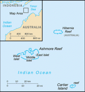 Insulele Ashmore si Cartier-map
