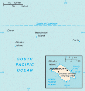 Insulele Pitcairn-map