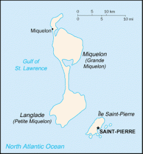 Insulele Saint Pierre si Miquelon-map