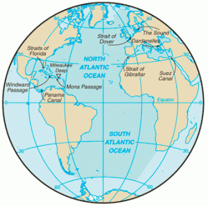 Oceanul Atlantic-map