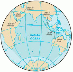 Oceanul Indian-map