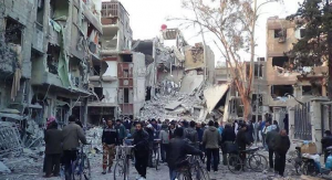 Syria-The-Starving-of-Yarmouk-Hit-by-a-Barrel-Bomb-16_01_14